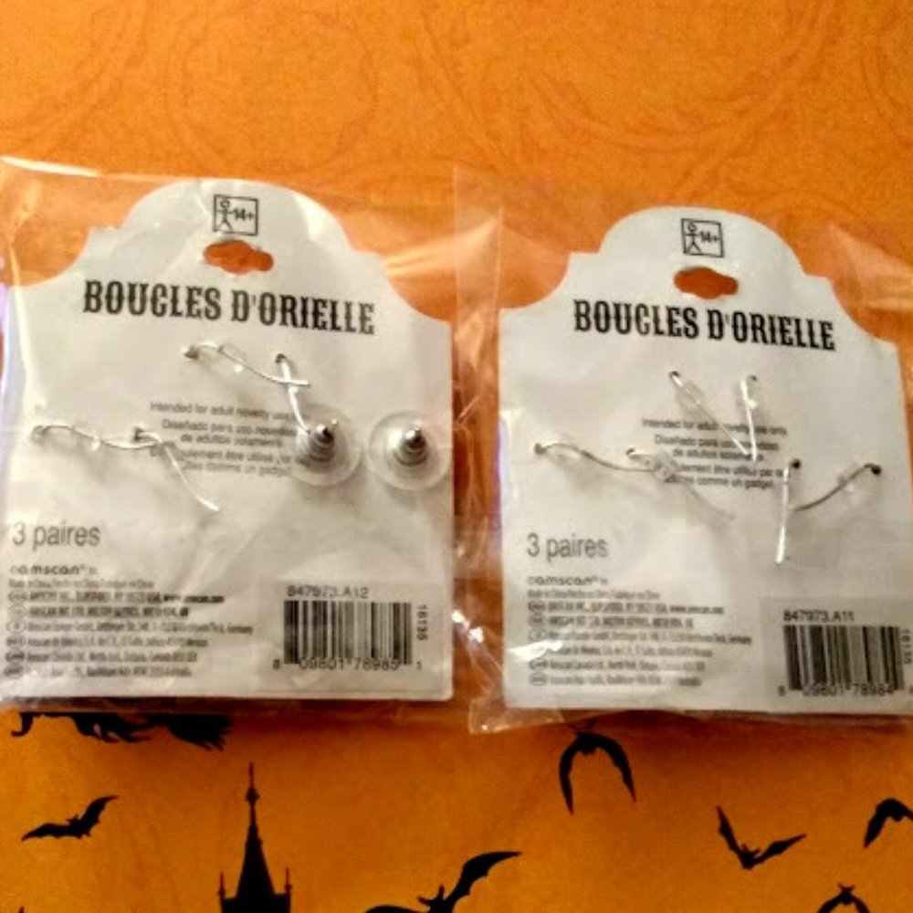 HAUNT COUTURE HALLOWEEN 6pc LOT PUMPKIN/WITCH HAT/WITCH BOOTS/SPIDER EARRINGS - Picture 7 of 9
